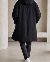 Hooded Men's Raincoat With Full-Length Zip And Storm Flap