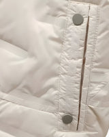 Hooded Quilted Jacket with Snap Closure