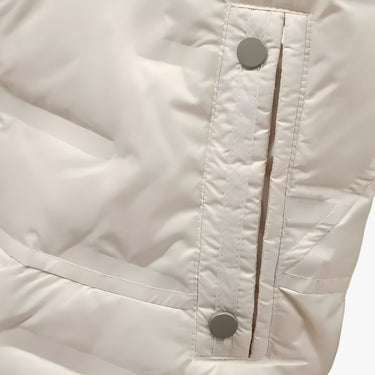 Hooded Quilted Jacket with Snap Closure