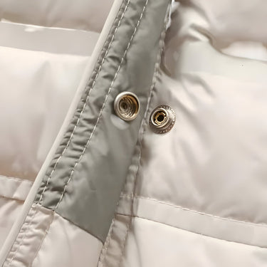 Hooded Quilted Jacket with Snap Closure