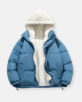 Hooded Quilted Winter Jacket with Plush Lining