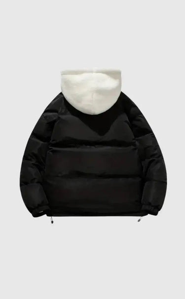 Hooded Quilted Winter Jacket with Plush Lining