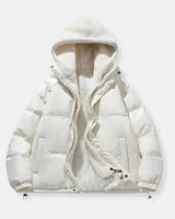 Hooded Quilted Winter Jacket with Plush Lining