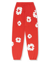Hooded Tracksuit Set with Drawstring Trousers and Floral Detail