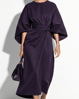 Kimono Sleeve Maxi Dress with Tie Waist
