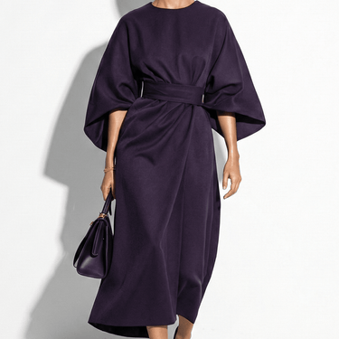 Kimono Sleeve Maxi Dress with Tie Waist