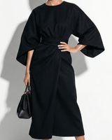 Kimono Sleeve Maxi Dress with Tie Waist