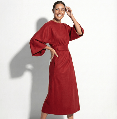 Kimono Sleeve Maxi Dress with Tie Waist
