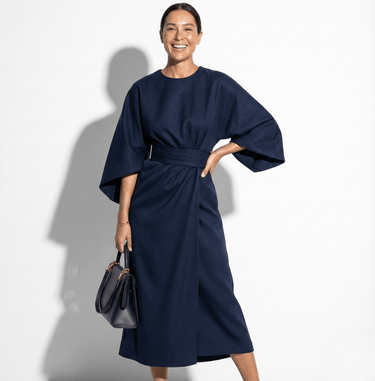 Kimono Sleeve Maxi Dress with Tie Waist