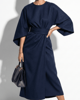 Kimono Sleeve Maxi Dress with Tie Waist