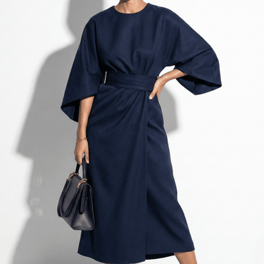 Kimono Sleeve Maxi Dress with Tie Waist