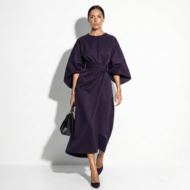 Kimono Sleeve Maxi Dress with Tie Waist