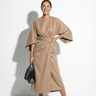 Kimono Sleeve Maxi Dress with Tie Waist