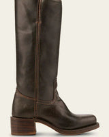 Knee High Boots with Block Heel and Stitched Welt