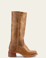 Knee High Boots with Block Heel and Stitched Welt