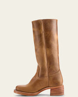 Knee High Boots with Block Heel and Stitched Welt