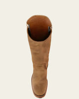 Knee High Boots with Block Heel and Stitched Welt