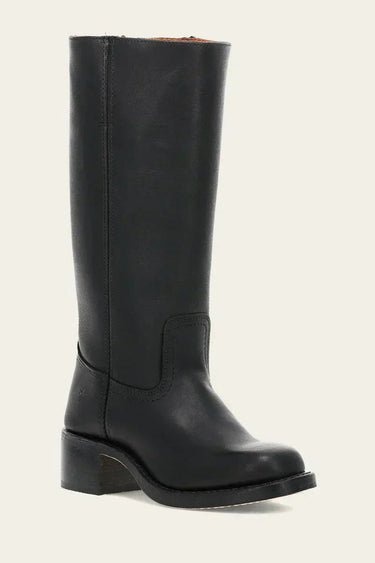 Knee High Boots with Block Heel and Stitched Welt