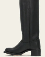 Knee High Boots with Block Heel and Stitched Welt