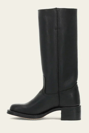 Knee High Boots with Block Heel and Stitched Welt