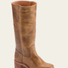Knee High Boots with Block Heel and Stitched Welt