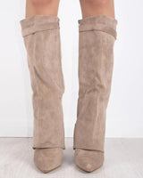 Knee-High Boots with Buckle Detail