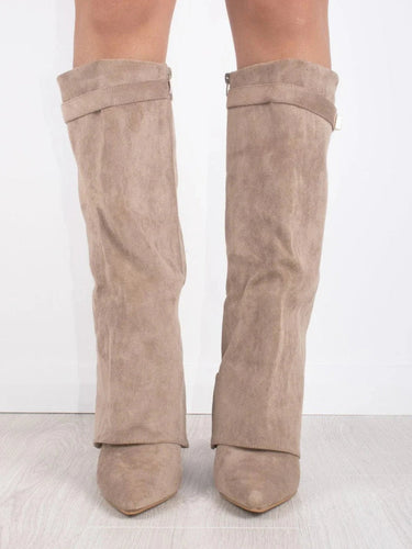 Knee-High Boots with Buckle Detail