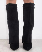Knee-High Boots with Buckle Detail