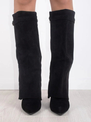 Knee-High Boots with Buckle Detail