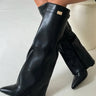Knee-High Boots with Buckle Detail