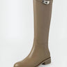 Knee-High Riding Boots with Side Buckle Detail