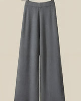 Knit Co Ord Lounge Set with Cropped Top and Wide Leg Pants