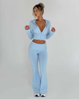 Knit Lounge Co-Ord Set with Zip-Up Hoodie