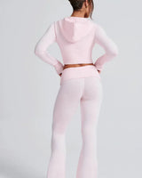 Knit Lounge Co-Ord Set with Zip-Up Hoodie