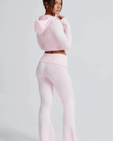 Knit Lounge Co-Ord Set with Zip-Up Hoodie