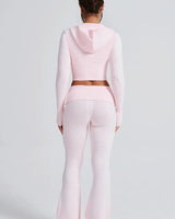 Knit Lounge Co-Ord Set with Zip-Up Hoodie