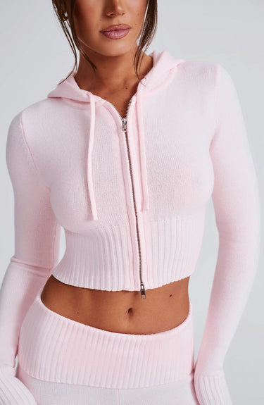 Knit Lounge Co-Ord Set with Zip-Up Hoodie
