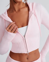 Knit Lounge Co-Ord Set with Zip-Up Hoodie