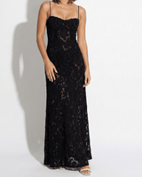 Lace Maxi Dress with Sweetheart Neckline