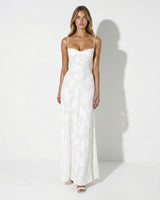 Lace Maxi Dress with Sweetheart Neckline