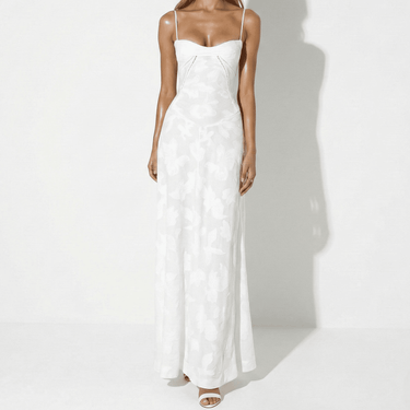 Lace Maxi Dress with Sweetheart Neckline