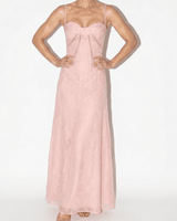 Lace Maxi Dress with Sweetheart Neckline