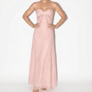 Lace Maxi Dress with Sweetheart Neckline