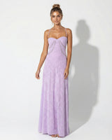 Lace Maxi Dress with Sweetheart Neckline