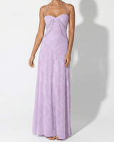 Lace Maxi Dress with Sweetheart Neckline