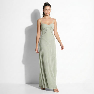 Lace Maxi Dress with Sweetheart Neckline