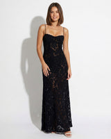 Lace Maxi Dress with Sweetheart Neckline