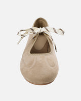 Side profile of the flat ballet shoe showing the thin sole