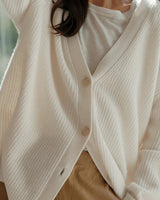 Long Oversized Rib-Knit Cardigan