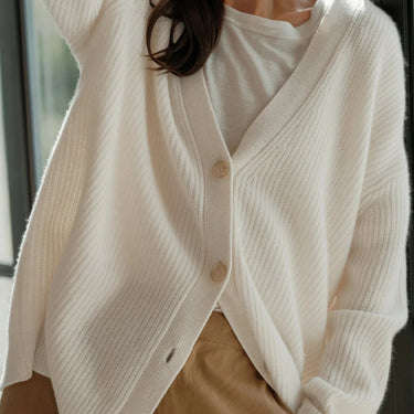 Long Oversized Rib-Knit Cardigan